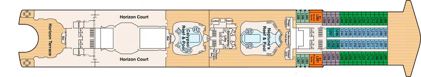 Cubierta 14 Grand Princess
