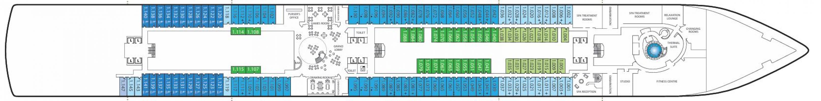 Cubierta 1 Queen Anne