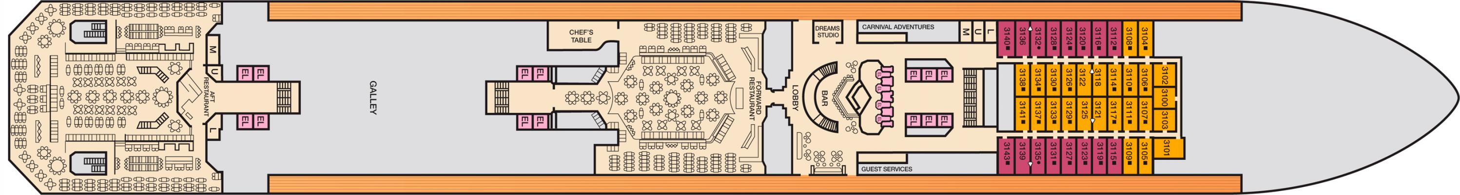 Cubierta 3 Carnival Radiance