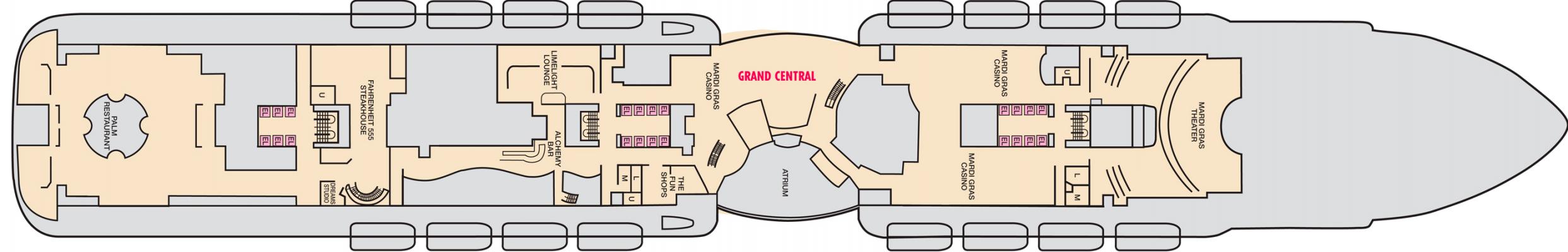 Cubierta 7 Carnival Mardi Gras