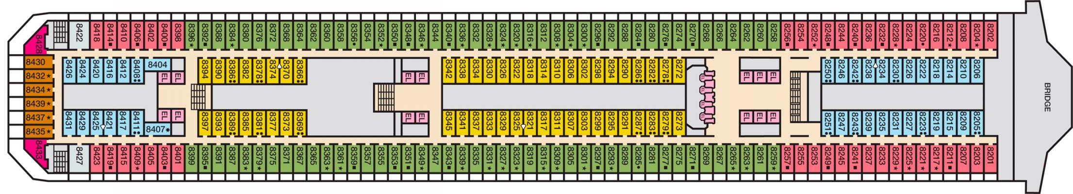 Cubierta 8 Carnival Radiance