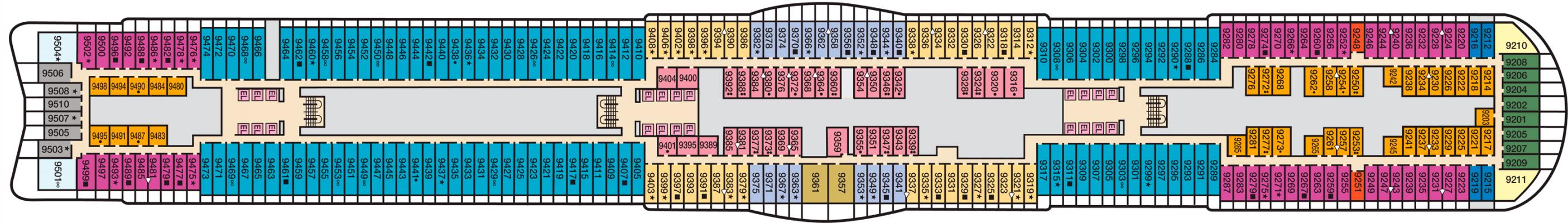 Cubierta 9 Carnival Mardi Gras