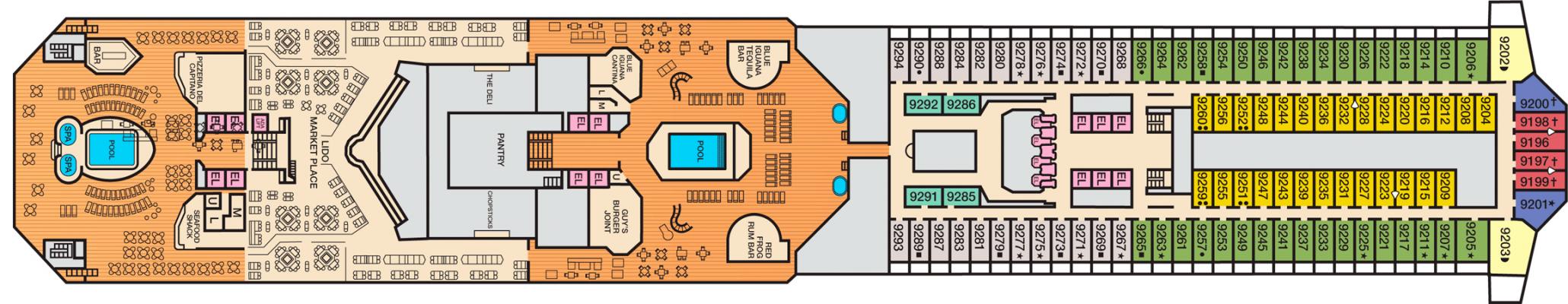 Cubierta 9 Carnival Radiance