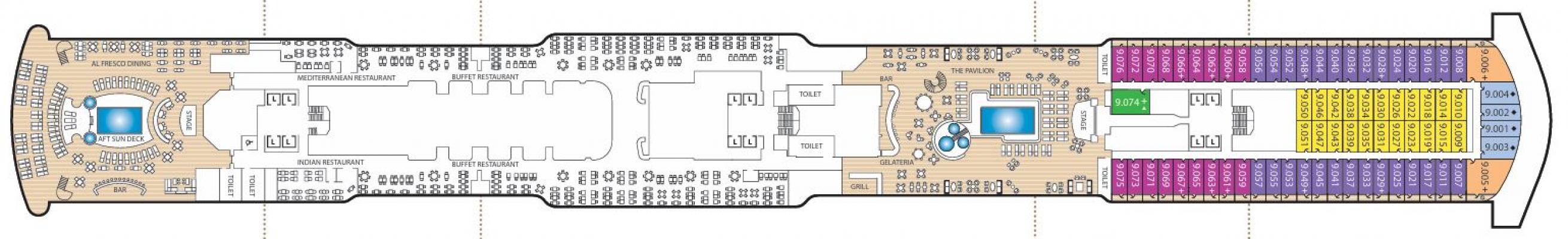 Cubierta 9 Queen Anne