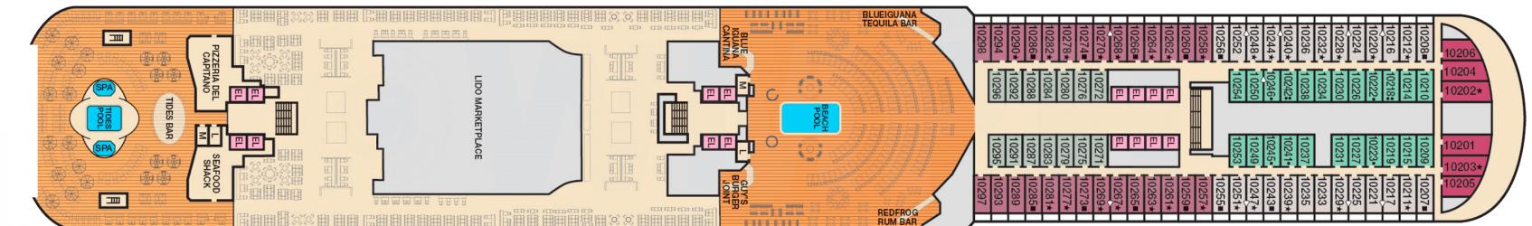 Cubierta 10 Carnival Horizon 