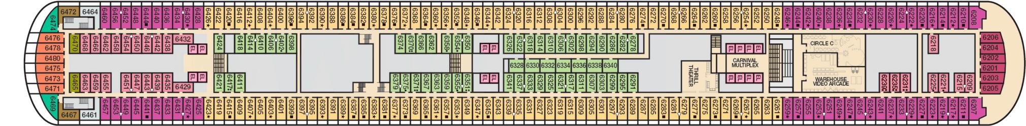 Cubierta 6 Carnival Panorama