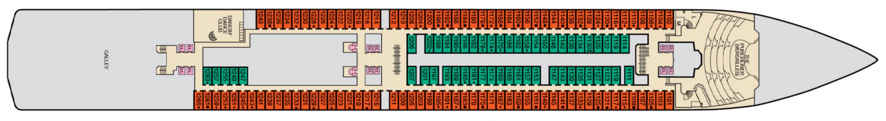 Cubierta 1 Carnival Spirit