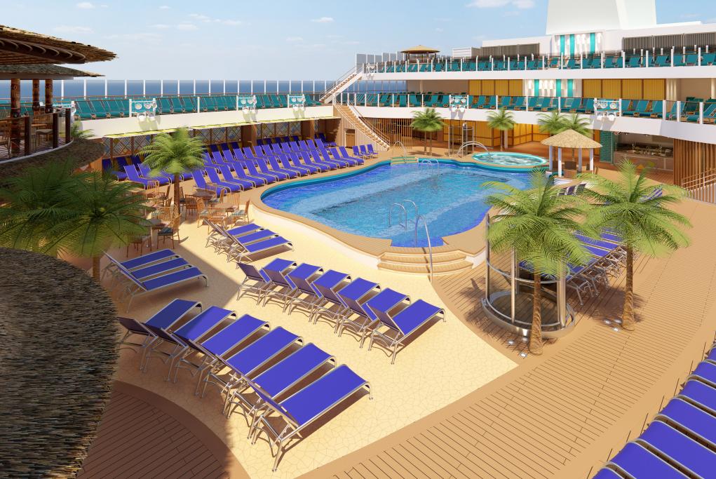 Zona de Piscinas Lido Carnival Mardi Gras