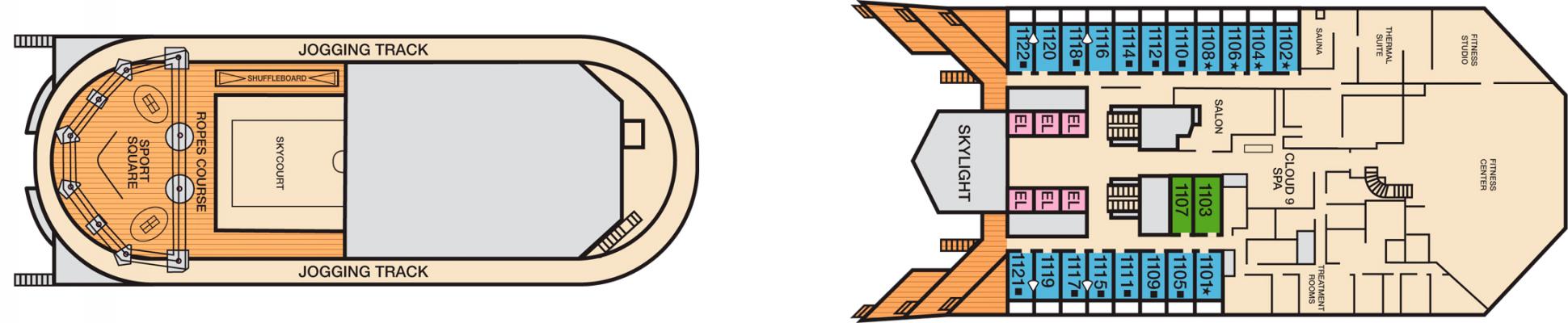 Cubierta 11 Carnival Sunrise