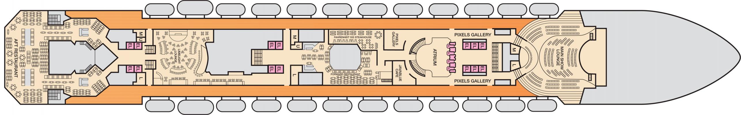 Cubierta 4 Carnival Sunrise