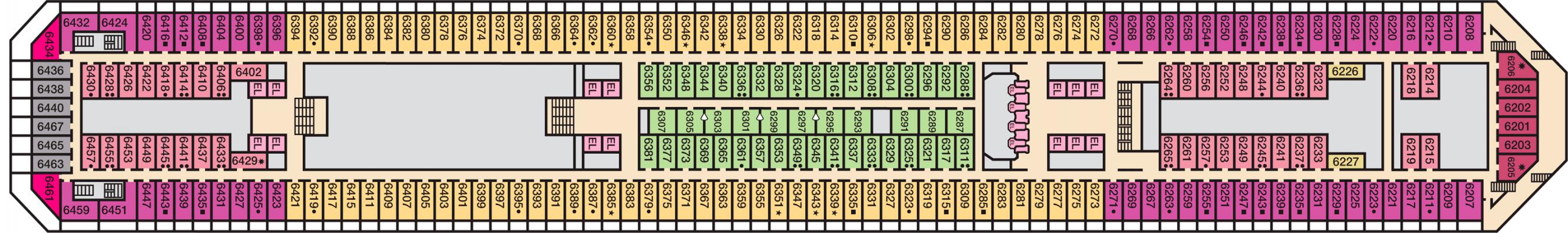 Cubierta 6 Carnival Sunrise