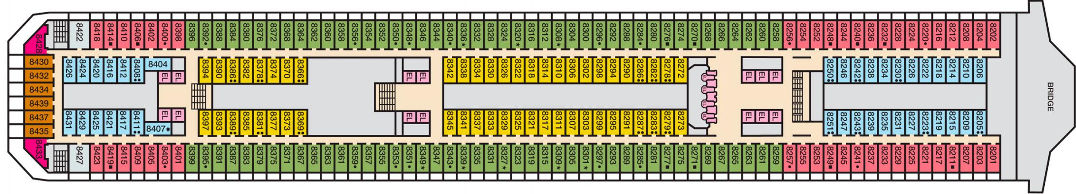 Cubierta 8 Carnival Sunrise