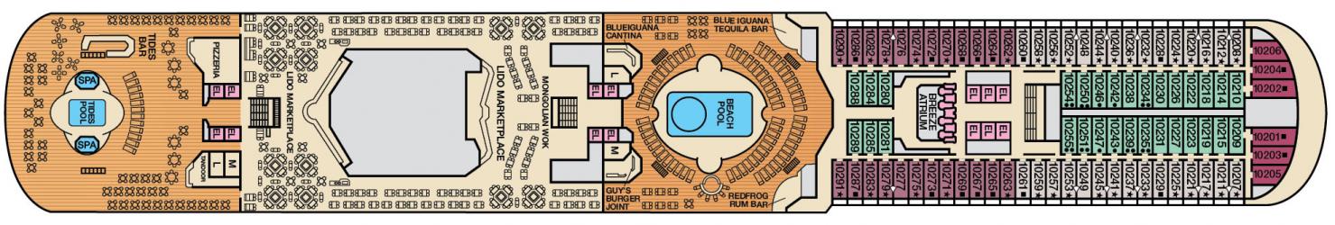 Cubierta 10 Carnival Breeze