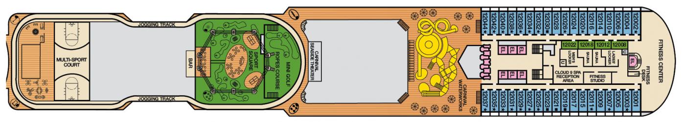 Cubierta 12 Carnival Breeze