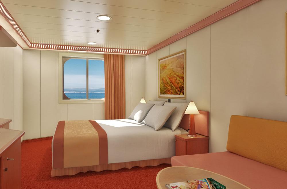 Camarote exterior Carnival Conquest