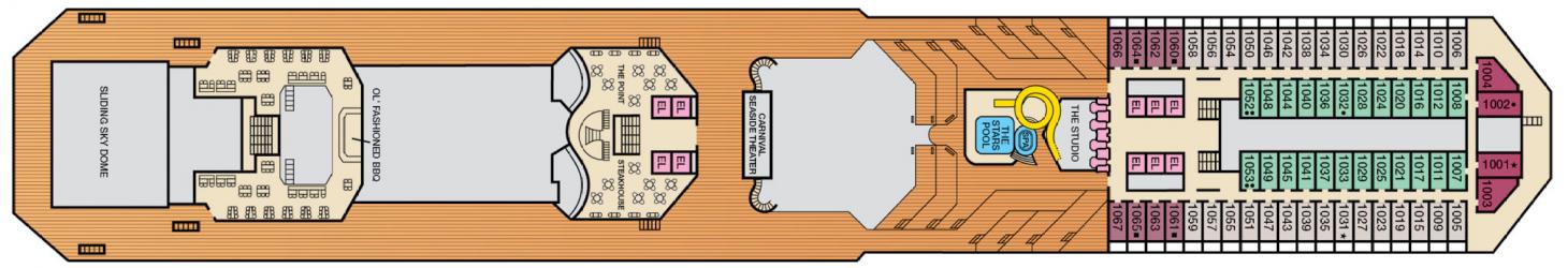 Cubierta 10 Carnival Conquest
