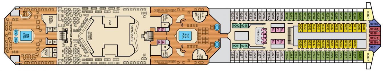 Cubierta 9 Carnival Conquest