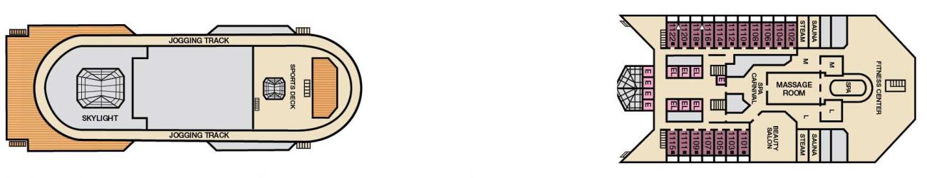 Cubierta 11 Carnival Freedom