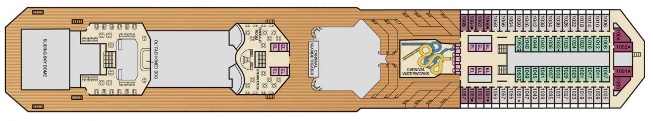 Cubierta 10 Carnival Glory