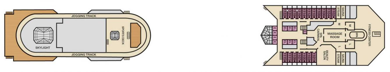 Cubierta 11 Carnival Glory