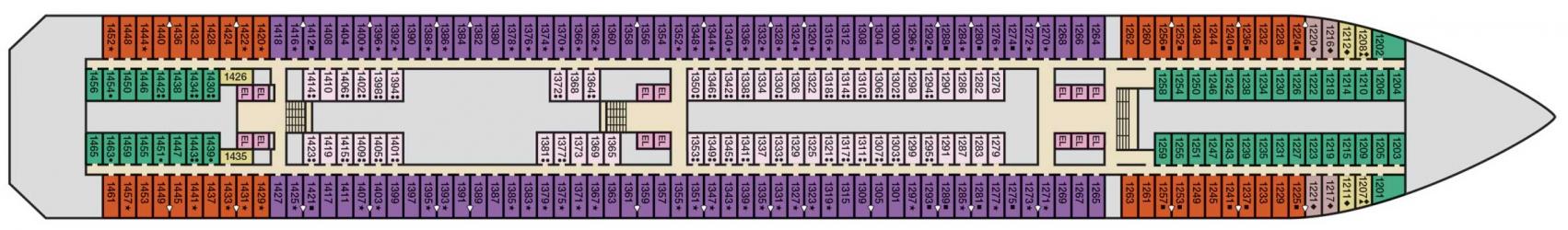 Cubierta 1 Carnival Glory