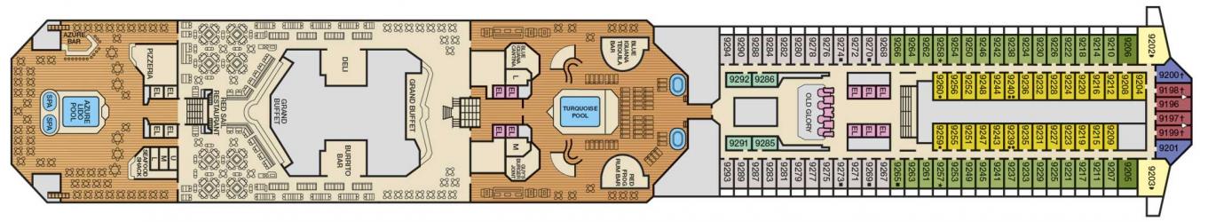 Cubierta 9 Carnival Glory