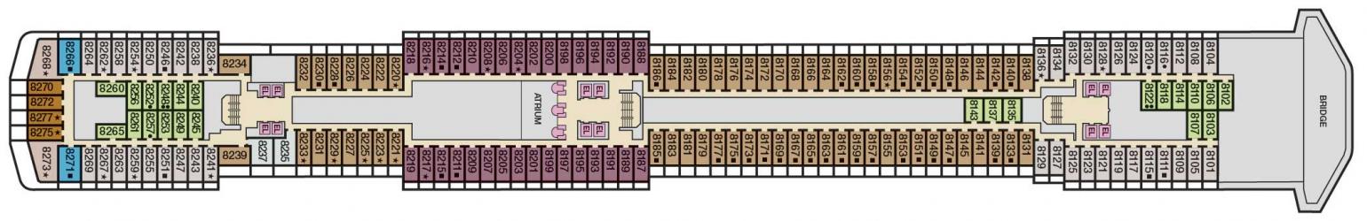 Cubierta 8 Carnival Miracle