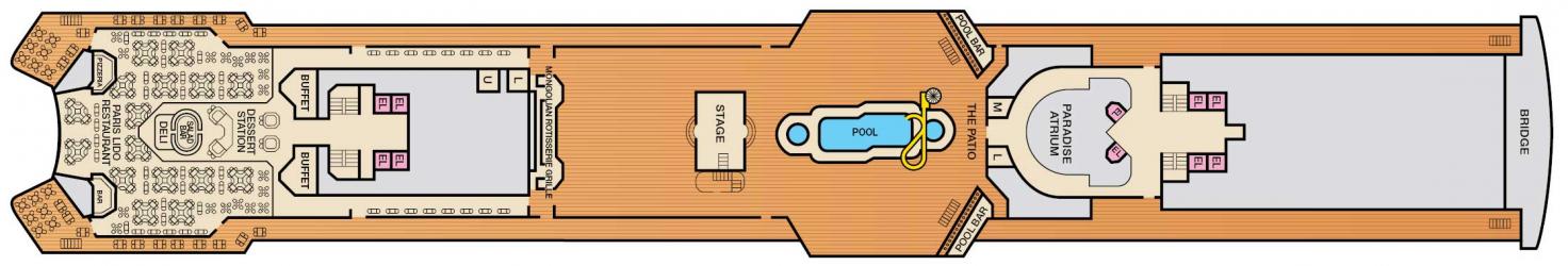 Cubierta 10 Carnival Paradise