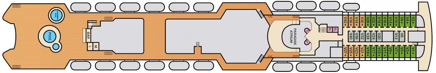 Cubierta 11 Carnival Paradise