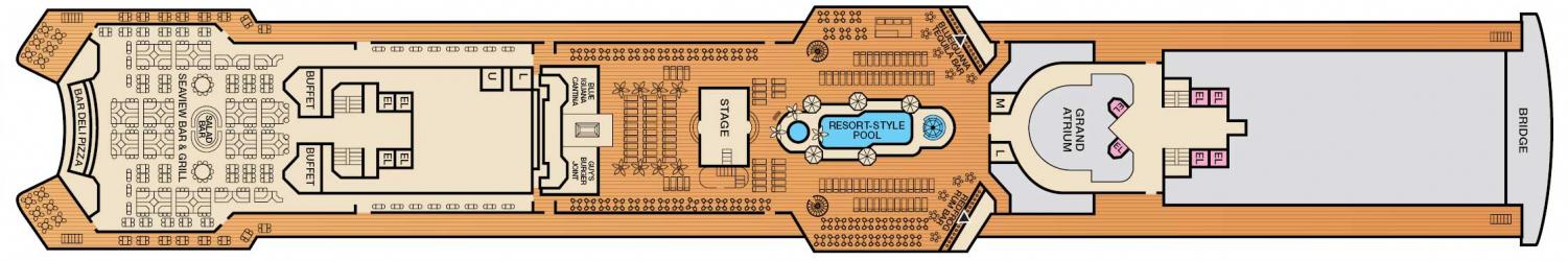 Cubierta 10 Carnival Sensation