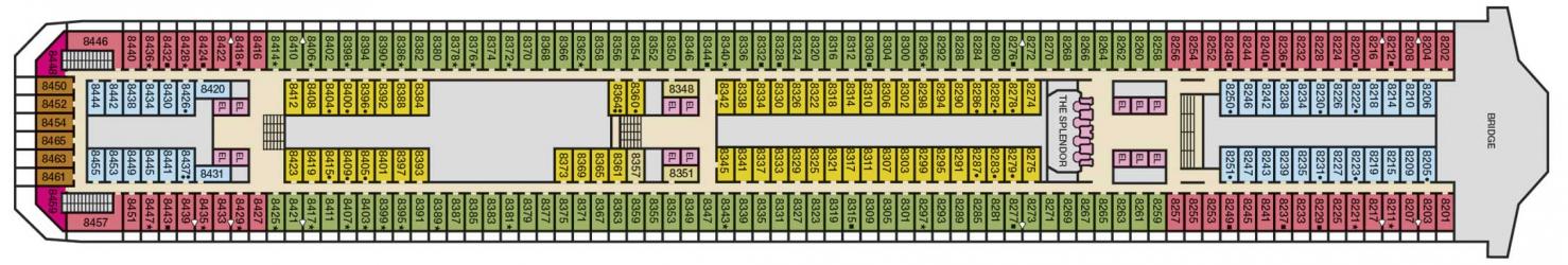 Cubierta 8 Carnival Splendor