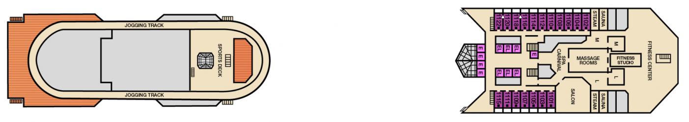 Cubierta 11 Carnival Valor