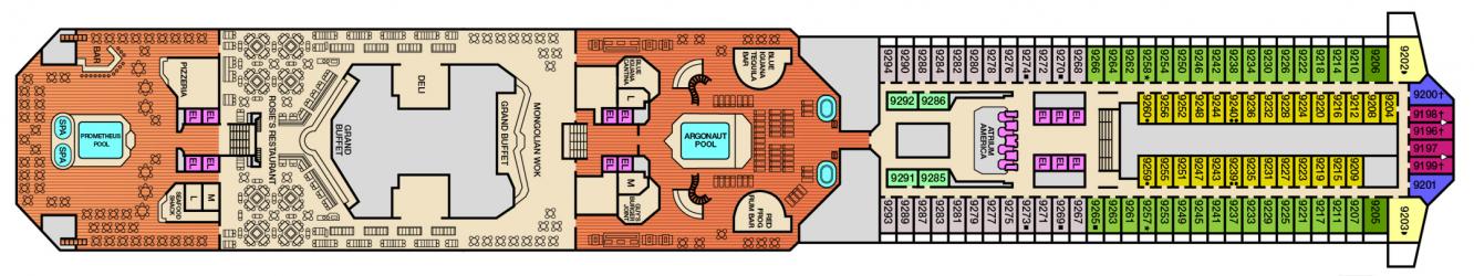 Cubierta 9 Carnival Valor
