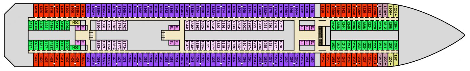 Cubierta 1 Carnival Victory