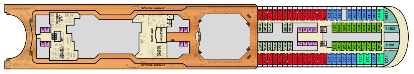 Cubierta 11 Carnival Vista