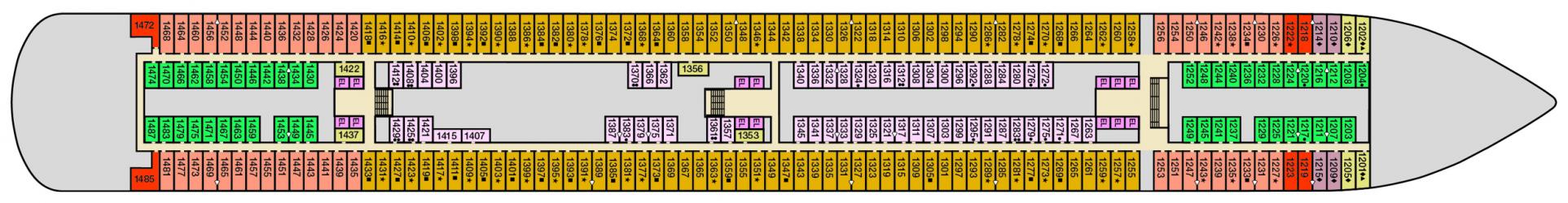 Cubierta 1 Carnival Vista