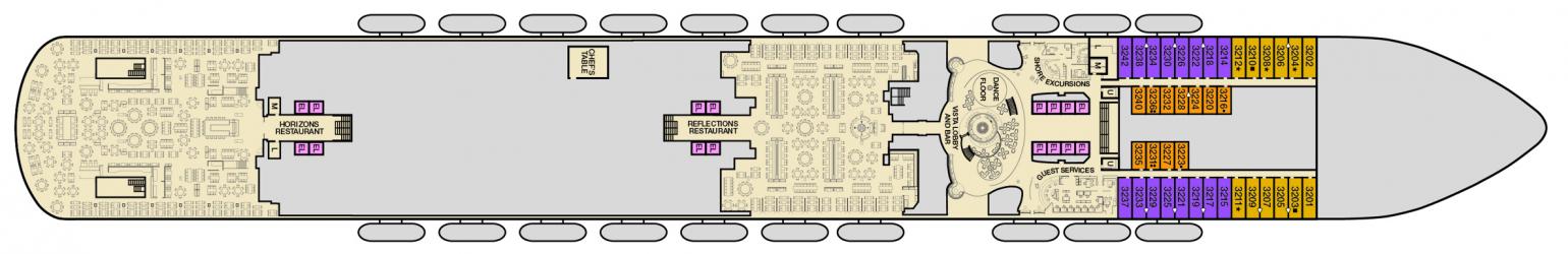 Cubierta 3 Carnival Vista