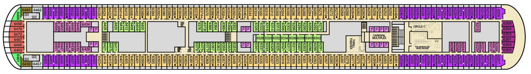 Cubierta 6 Carnival Vista