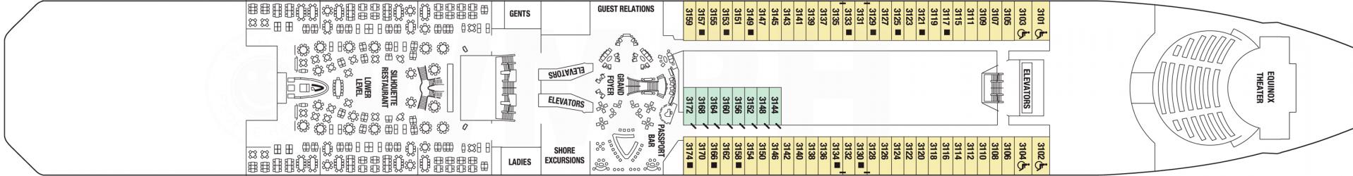 Cubierta 3 Celebrity Equinox
