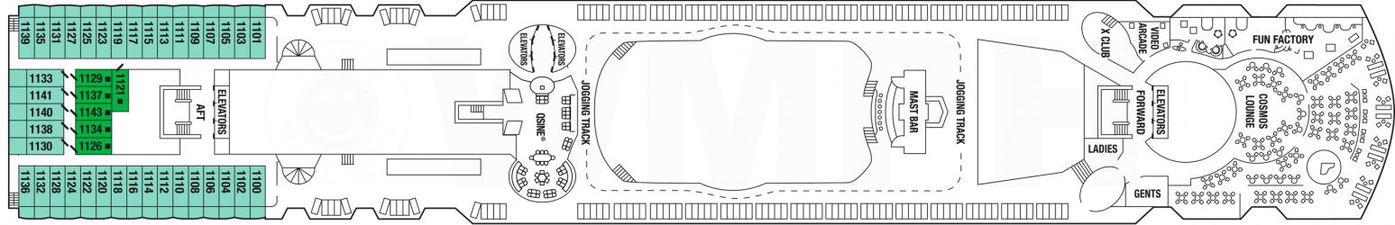 Cubierta 11 Celebrity Millennium