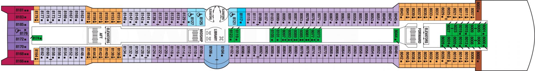 Cubierta 8 Celebrity Millennium