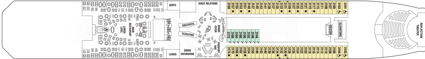 Cubierta 3 Celebrity Reflection