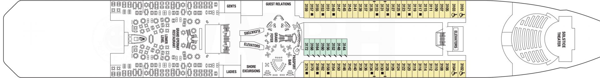 Cubierta 3 Celebrity Solstice