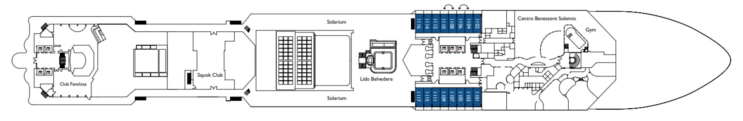 Cubierta 11 - Luxembourg Costa Favolosa