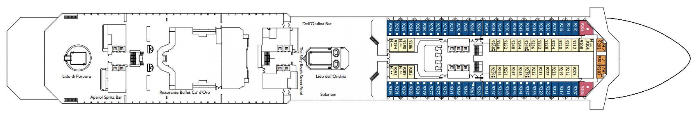 Cubierta 9 - Villa Borghese Costa Favolosa