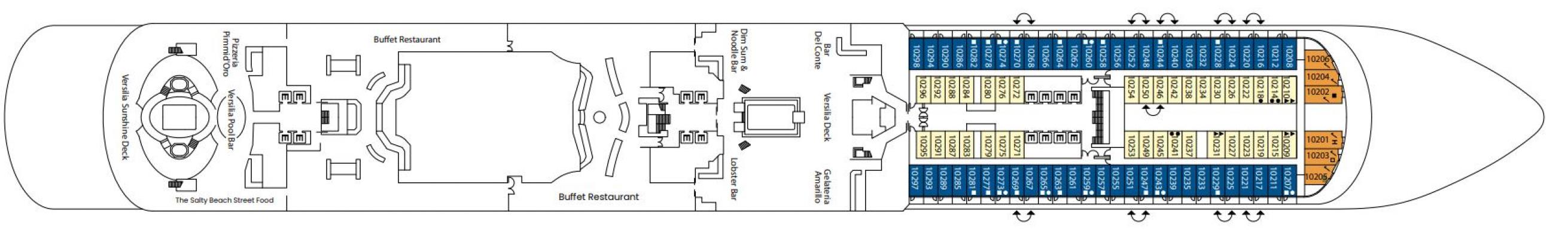 Cubierta 10 Costa Firenze