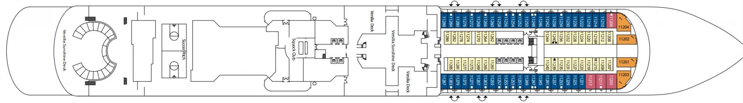 Cubierta 11 Costa Firenze