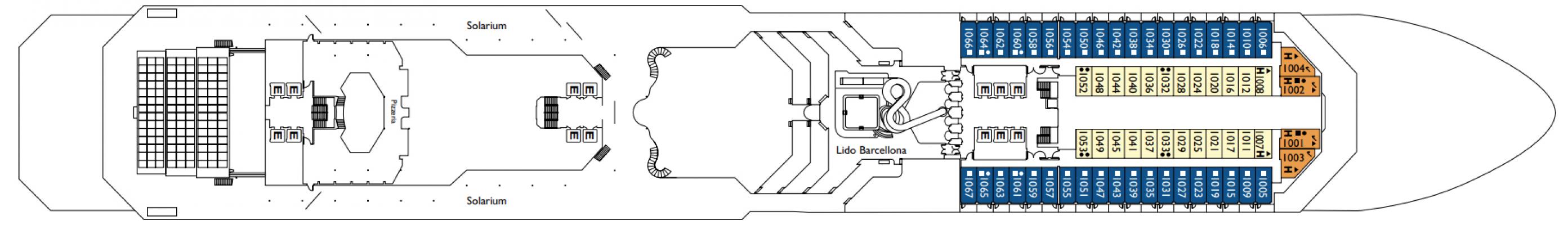 Cubierta 10 - Barcelona Costa Fortuna