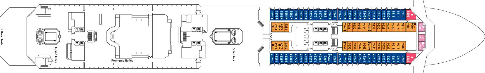 Cubierta 9 Costa Serena