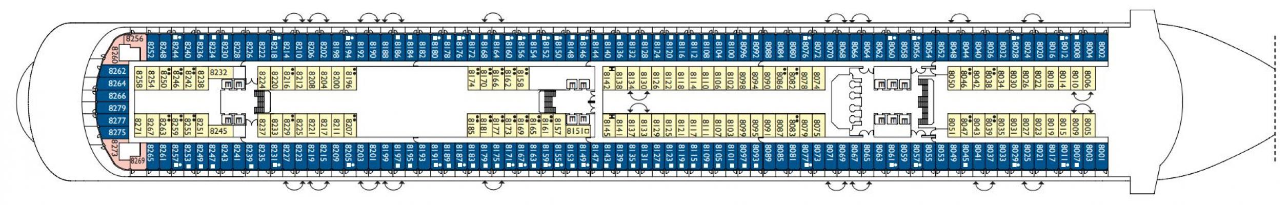 Cubierta 8 - Star of India Costa Diadema